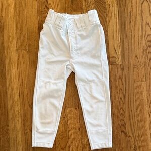 Mizuno Kids White Baseball pants, mid length